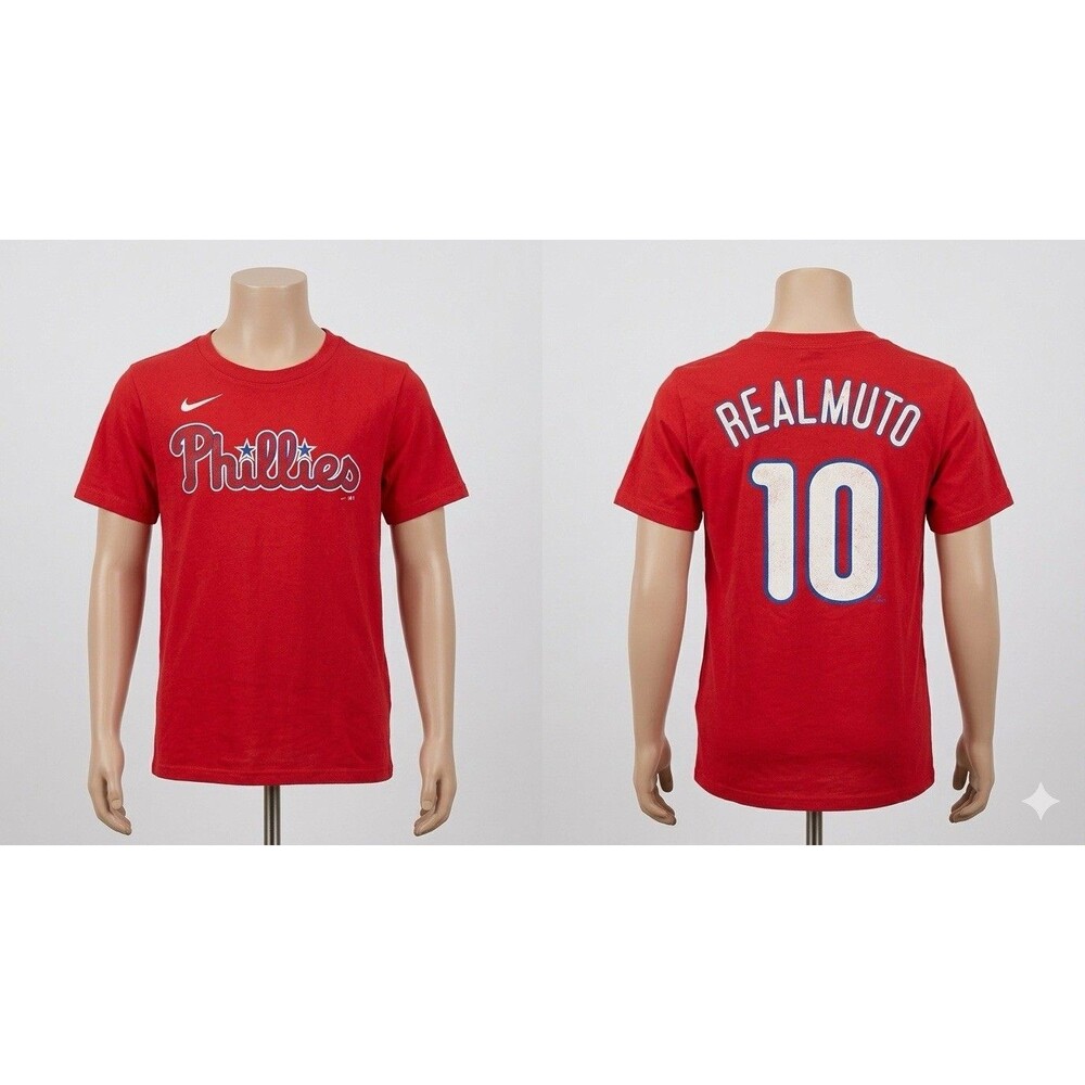 Nike MLB Youth L Philadelphia Phillies JT Realmuto #10 Red Short Sleeve